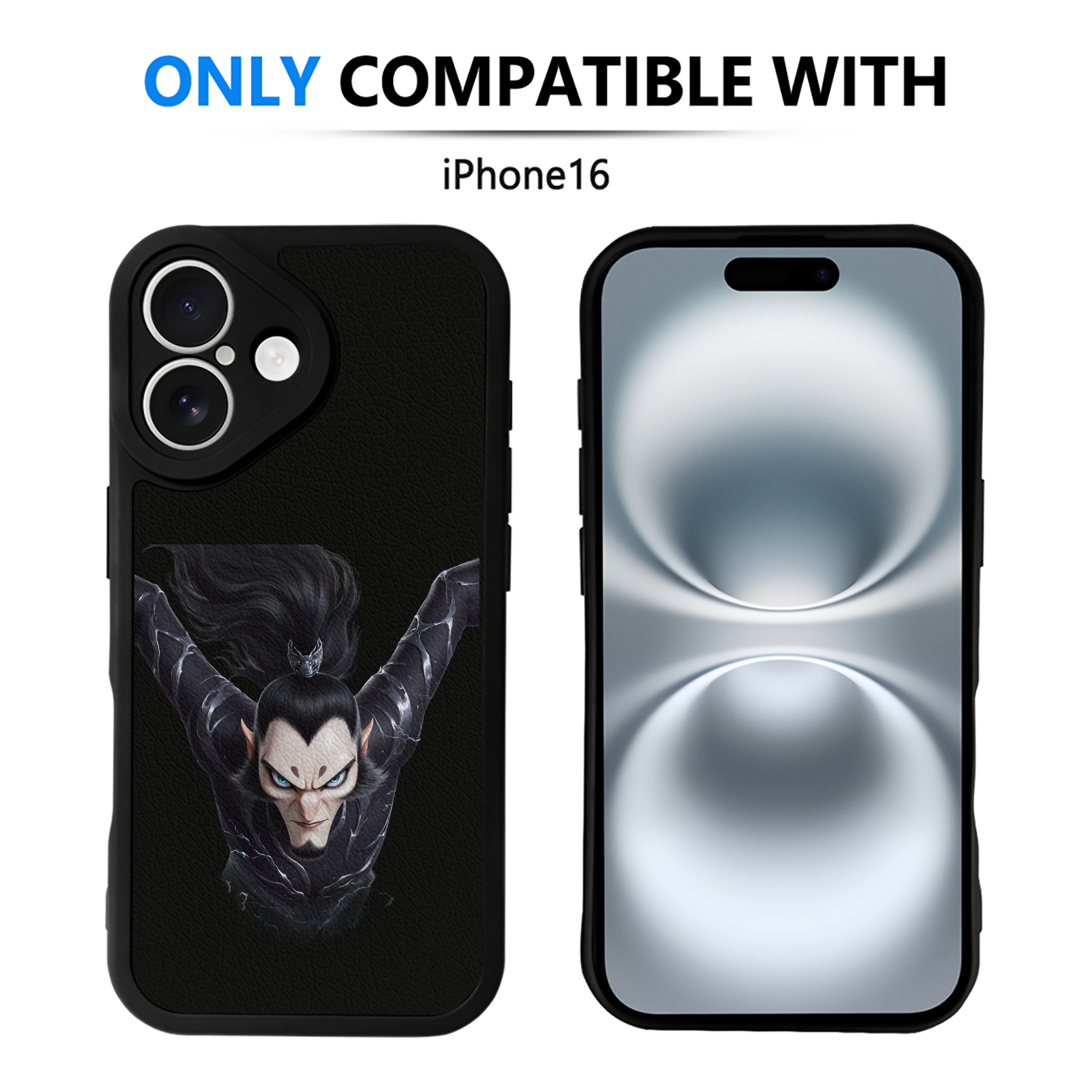 （画像用） Ne Zha 2 ナタ 魔童の大暴れ 【iPhone 16シリーズ対応】シリコンスマホケース（レザー調） 材質：シリコン